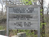USA - Riverton KS - Rainbow Curve Marsh Arch Bridge Sign (15 Apr 2009)